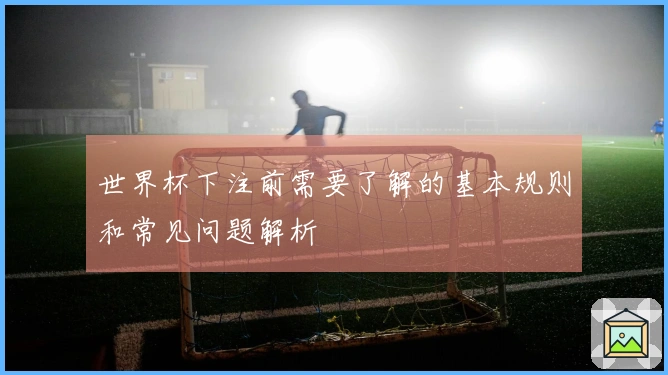 世界杯下注前需要了解的基本规则和常见问题解析